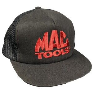 VTG 80's Mac Tools Embroidered Trucker Hat Cap By Swingster Snapback